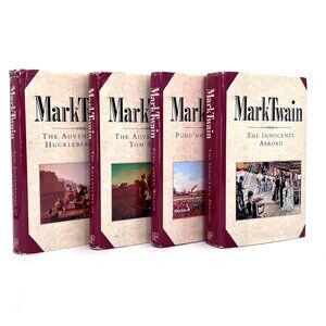 Mark Twain Book Set: Huck Finn Tom Sawyer Puddnhead Wilson The Innocents Abroad